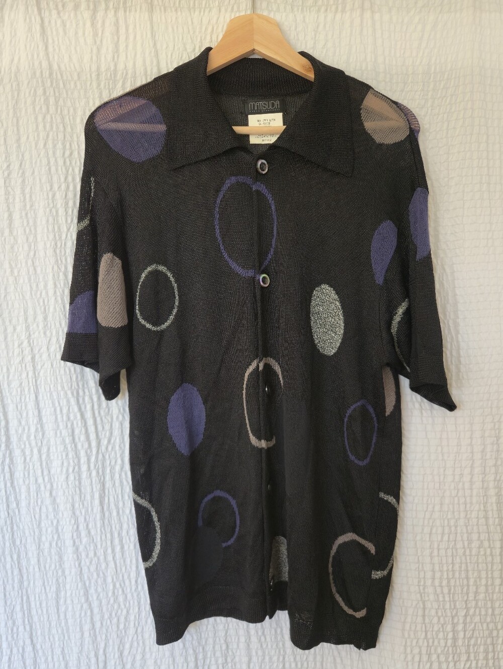 Vintage 90's Rare Matsuda By Yukio Kobayashi Knitted Shirt XL